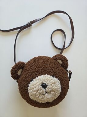 Aldo Kids Brown Teddy Bear Crossbody Bag